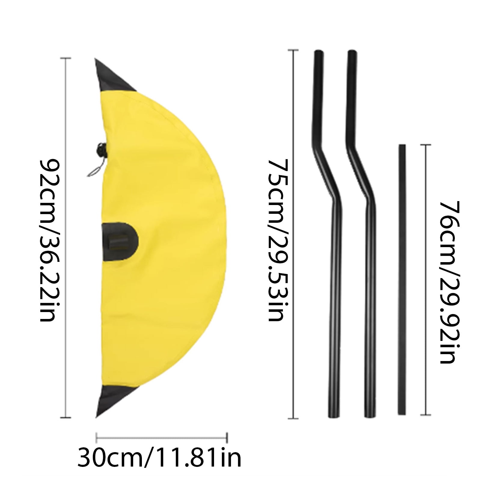 Inflatable Kayak Stabilizer, Kayak Outrigger Replacement Set, Kayak Inflatable Boats Outrigger PVC Canoes Accessories