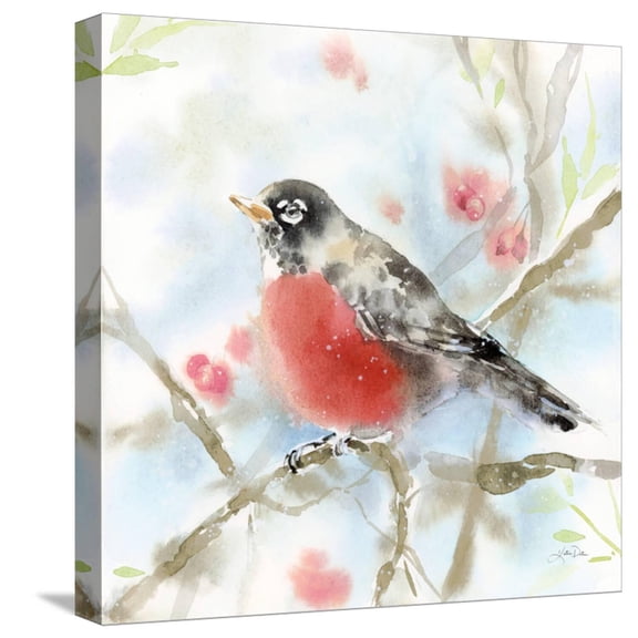 Art.com Spring Robin Stretched Canvas Print Wall Art by Katrina Pete, 16" x 16"