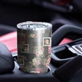 thumbnail image 5 of 30oz Pioneer Flower Floral Print Pattern Tumbler, Double Wall Vacuum Insulated Cup, BPA-Free Leak Proof Lid & Reusable Straws, Hot 12h, Cold 34h, 5 of 6
