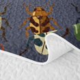 thumbnail image 5 of Erosebridal Cute Beetles Bed Spread Queen,Vintage Nature Wildlife Theme Queen Coverlet Set,Navy Red,3-Piece,1 Quilt and 2 Pillowcases, 5 of 7
