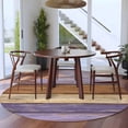 thumbnail image 5 of Farmhouse Purple Brown Round Rug 7ft Washable Circle Rugs Non Slip Vintage Wooden Striped Large Area Rug Indoor Floor Carpet for Bedroom Kitchen Living Room Home Office Dining Room Nursery, 5 of 8