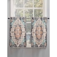 thumbnail image 3 of Boho Kitchen Curtains 54 Inches length, Orange Blue Ethnic Tribe Abstract Art Window Treatment Curtain Drapes, Thermal Insulated Drapes for Basement Hotel RV, 42"x54", 2 Panels, 3 of 7