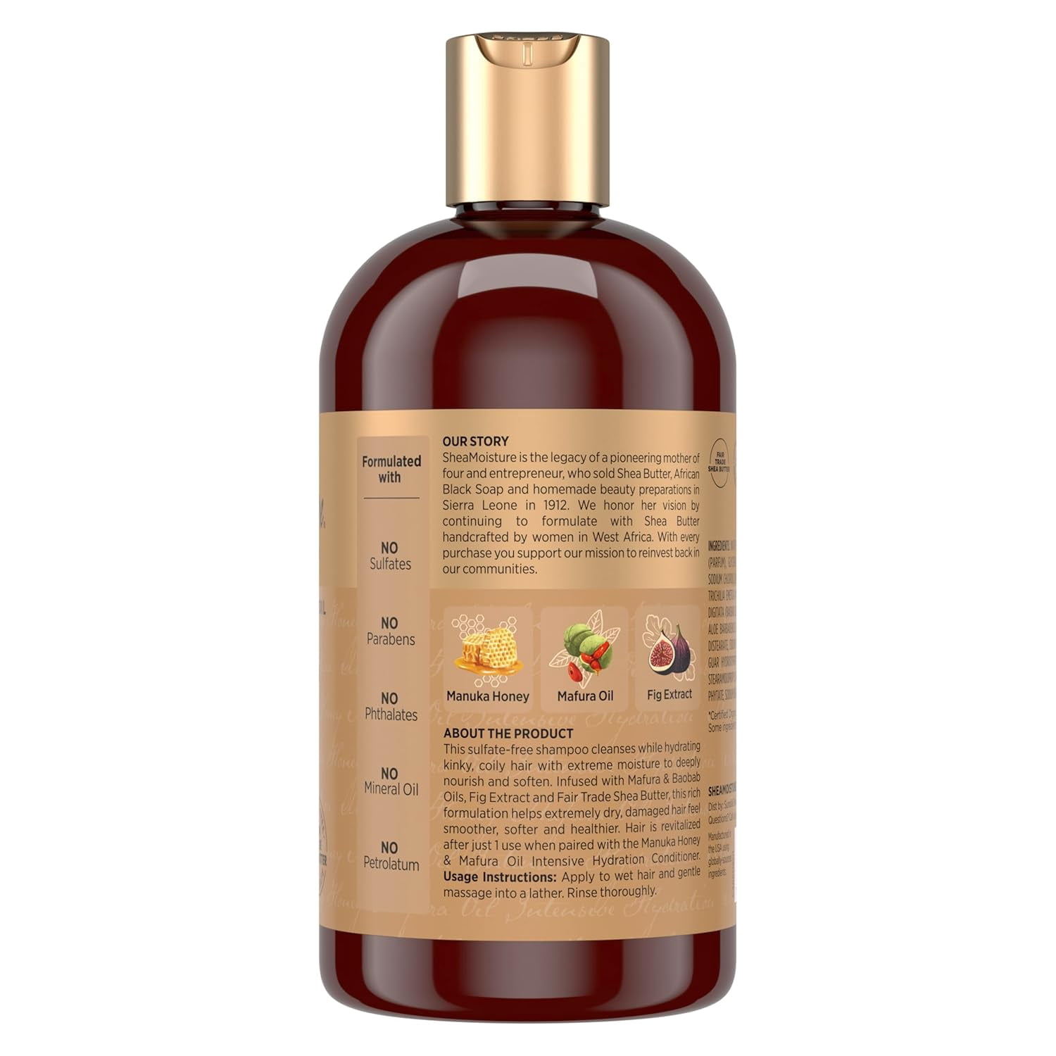 Shea Moisture Manuka Honey & Mafura Oil Intensive Hydration Shampoo 13 oz (Pack of 6)