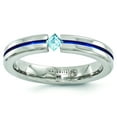 thumbnail image 1 of Edward Mirell Titanium Blue Topaz and Blue Anodized 4mm Band EMR168, 1 of 8