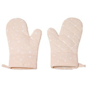 ENJOYW 1 Pair Oven Gloves Anti-skid Heat Insulation Fabric Thicker Baking Mitts for Kitchen Oven Gloves