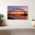 thumbnail image 2 of Elephant Stock Bourne Bridge Sunset Wall Art - Horizontal Canvas Wall Art - Living Room Wall Decor - Architecture Canvas - Gray And Orange Decor - 12" x 8", 2 of 8