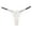 White #60, variant on Sheer Lace G-String for Women, T Back Thong, Low Rise Cheeky Panty Black M