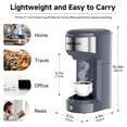 thumbnail image 6 of MINI Single Serve Coffee Maker,Instant Coffee Maker One Cup for K Cup & Ground Coffee,Portable Capsule Coffee Machine with 6 to 14oz Reservoir,90 Seconds Fast Brewing and One Button Operation, 6 of 8