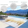 thumbnail image 5 of 3' x 5' Outdoor Rug, Abstract Gold Outdoor Washable Rug Large Floor Carpet, Modern Minimalist Art White Gray Ripple Non Shedding Area Rug for Outside Patio RV Porch Deck Balcony Camping Living Room, 5 of 9