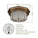 thumbnail image 2 of Lámpara de techo LED para exterior de 12 W con sensor de movimiento, aplique de pared para exterior, lámpara clásica de exterior de bronce de metal/vidrio, luz de techo, luz blanca, 2 of 4