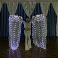 thumbnail image 3 of LED Belly Dance Silk Fan 1.8m Long Bamboos Silk Fans Veil Hand Made Silk Fan Belly Dance LED Fan Veil for Dance/Outdoor, 3 of 9