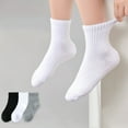 thumbnail image 3 of HAWEE Children's Crew Socks 15 Pairs Casual Athletic Socks Boys Girls Comfortable Breathable Elastic Socks for Kids 3-15 Years, 3 of 8