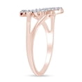 thumbnail image 3 of AFFY White Cubic Zirconia Palm Tree Shape Band Ring In 14k Rose Gold Over Sterling Silver, 3 of 6