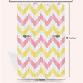 thumbnail image 6 of MONOJOY Fabric Chevron Shower Curtain for Master, Guest, Kids', College Dorm Bathroom, Standard, Pink and Yellow, 6 of 6