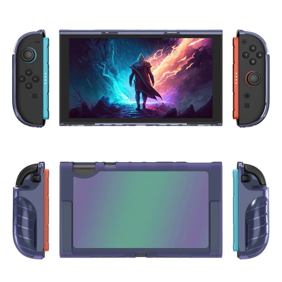 onn Purple Iridescent Grip Case for Nintendo Switch 2