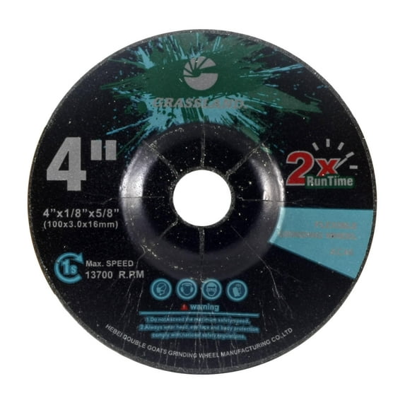 Flexible Grinding Wheel for Steel/Stainless Steel - Depressed Center - 4" x 1/8" x 5/8" - T42 - GRIT 46 - (50 PACK)