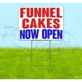 thumbnail image 1 of Funnel Cakes Now Open (18" x 24") Yard Sign, Includes Metal Step Stake, 1 of 6