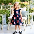 thumbnail image 2 of Zszcpp Mini Dress For Toddler Girl Versatile Styliah Flower Prints Suitable Princess Holiday Baggy Sleeveless Casual Dresses, 2 of 7