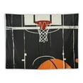 thumbnail image 5 of BCIIG Basketball Hoop Court Tapestry Wall Hanging Unique Style Graphic Tapestries Home Wall Decor Art for Living Room Bedroom Apartment Farmhouse Dorm 40x30inch, 5 of 6