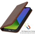 thumbnail image 5 of for iPhone 14 Plus Wallet Folio Phone Case with Card Holder 6.7 Inch,Premium PU Leather Magnetic Full Protection Shockproof Phone Case for Women & Men for iPhone 14 Plus 5G 2022 -Brown, 5 of 13
