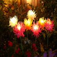 thumbnail image 3 of Luces de jardín YellowSolar, farol de paisaje de crisantemo blanco decorativo para exteriores para decoración de jardín y césped, 3 of 5