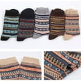 thumbnail image 2 of Zando 5 Pairs Womens Wool Socks Winter Fuzzy Socks Thick Soft Warm Knit Cozy Themal Causal Sock Crew Casual Socks US 5-10, 2 of 6