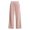 Pink, variant on Women's Velour Straight Leg Vintage Pants Fall Elastic Waist High Rise Loose Fit Soft Fashion Casual Trousers With Pockets