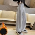 thumbnail image 2 of AherBiu Teens Kids Girls Clothes Sweatpants High Waisted Straight Wide Leg Athletic Joggers Trousers, 2 of 3