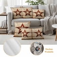 thumbnail image 6 of Texas Star Western Outdoor Waterproof Pillow Covers, Country Retro Vintage Decorative Square Throw Pillowcase Sofa Cushion Sham for Patio/Couch/Chair, 18"x18" 2 Pack, 6 of 8