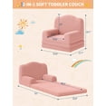 thumbnail image 4 of QinaQin Sofá infantil 2 en 1 convertible a chaise, con cierres ocultos, base antideslizante y empaque al vacío para fácil instalación, ideal para descanso, lectura y juego, 4 of 6