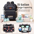 thumbnail image 5 of Diaper Bag Backpack, 16 Large Pockets Multifunctional Portable Baby Travel Bags for Boys Girls, 900D Waterproof Baby Diaper Bag, 5 of 6