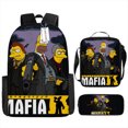 thumbnail image 1 of The Simpsons Cartoon School Bag, Student Backpack Three-piece-QIUPING, 1 of 4