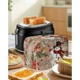thumbnail image 5 of Fsddascl Christmas Snowman Toaster Cover 4 Slice, Large Kitchen Appliance Covers, Xmas Poinsettia Birds Balls Vintage Toaster Oven Cover with Loop, Bread Machine Cover Polyester Dust Cover Protection, 5 of 5