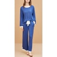 thumbnail image 2 of Richie House Womens Pajama Set Long Sleeve Sleepwear Scoop Neck Pjs Sets S-XXL 2 Pc set Lounge RHW4044, 2 of 7