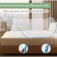 thumbnail image 5 of Foldable Pop-Up Mosquito Net Topboutique Portable Sleeping Bag Fly Net Folding Fly Net Tent Camping Fly Net Bed Sumer Accessories for Camping Traveling Adjustable Size Blue, 5 of 7