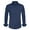 Navy Blue, variant on Jorlat Men's Dress Shirt Long Sleeve Wrinkle-Free Stretch Solid Casual Button Down Shirts
