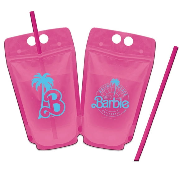 Malibu Barbie Plastic Drink Pouches (16pc)