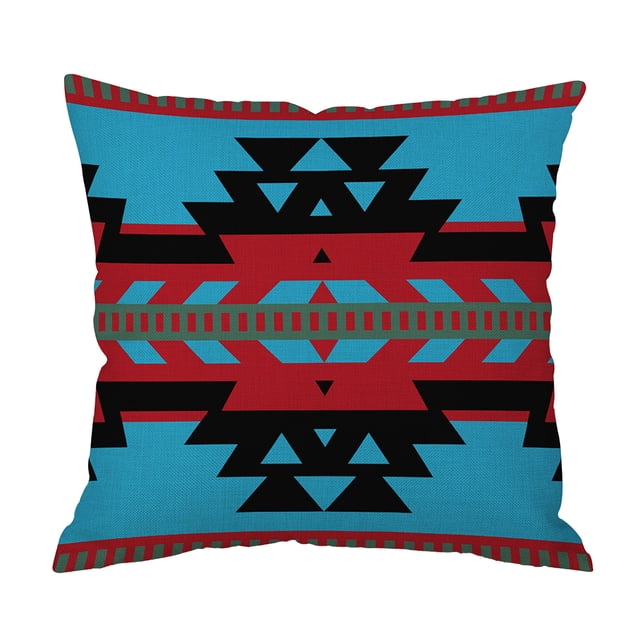 Panxico Housse de Coussin en Lin, Housse de Coussin Géométrique Simple pour Canapé