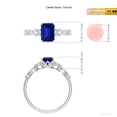 thumbnail image 5 of ANGARA Lab Grown 1.05 Ct Blue Sapphire Side Stone Engagement Ring for Women in 14K White Gold (Size-7x5mm) | September Birthstone, Anniversary, Jewelry Gift for Women | Lab-Grown Blue Sapphire Ring, 5 of 8