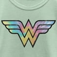 thumbnail image 2 of Girl's Wonder Woman Tie-Dye Logo  Graphic Tee Mint Medium, 2 of 4