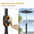 thumbnail image 5 of ACEGOSES 9ft LED Outdoor Patio Deck Solar Light Umbrellas w/ Tilt,Crank and 8 Ribs,Black, 5 of 9