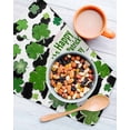 thumbnail image 3 of St. Patrick's Day Kitchen Dish Towels for Drying Dishes Set of 2, Green Shamrock Leaves Black Cloud Spring Waffle Weave Microfiber Hand Tea Bathroom Towels Quick Dry & Absorbent Towel 12x12, 3 of 7