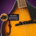 thumbnail image 4 of Hola! Music un Instrument Mandoline de Style avec Tige à Treillis Ajustable Modèle HM-3TS, Fini Éclat de Soleil Lustré, 4 of 6