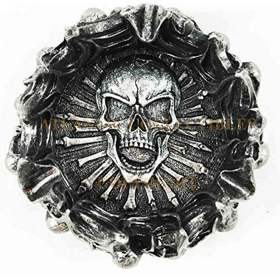 Arch Devil Skull Fire Hell Bone Spiral Cigaretter Ashtray Resin Figurine