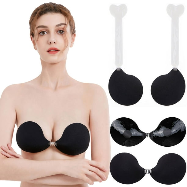 Self-adhesive Push Up Silicone Bust Front Closure Strapless Invisible Bra