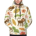 thumbnail image 5 of Bingfone Monkeys In The Jungle Men'S Drawstring Hoodie Long Sleeve Pocket Sweatshirts-Medium, 5 of 9