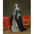thumbnail image 2 of Borch, Gerard ter 20x23 Gold Ornate Wood Framed with Double Matting Museum Art Print Titled - Portrait of a Woman, 2 of 4