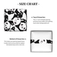 thumbnail image 5 of Tissue Seamless Pattern Cute Panda Box Cover Holder, Square by Xecao - Leather Decorative Organizer for Tabletop, Bathroom, Car, Office, 5 of 8