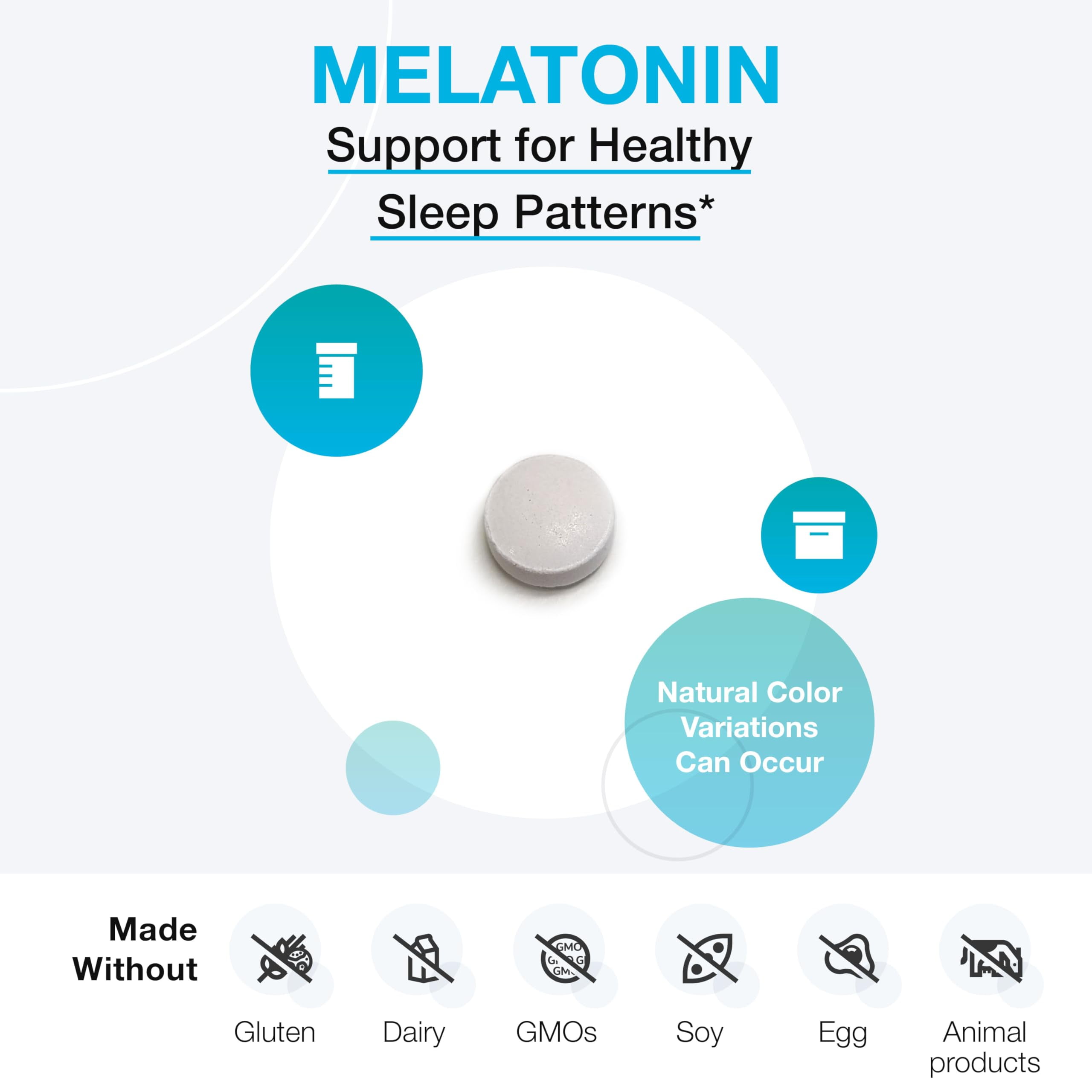 XYMOGEN Melatonin - 3 mg Melatonin Supplement - Sleep Pattern & Circadian Rhythm Support - Quick-Dissolve Tablet - Vegan & Gluten-Free - Peppermint Flavor - 60 Tablets
