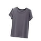 thumbnail image 2 of Pijama de manga corta para mujer, color liso, manga corta, camiseta fina, pijama de manga corta, blusa de poliéster, 2 of 8